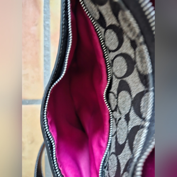 Coach purse , AUTHENTIC COACH K1193-F18925 HERITAGE BLACK/GRAY Bag Purse Tote - Picture 5 of 9